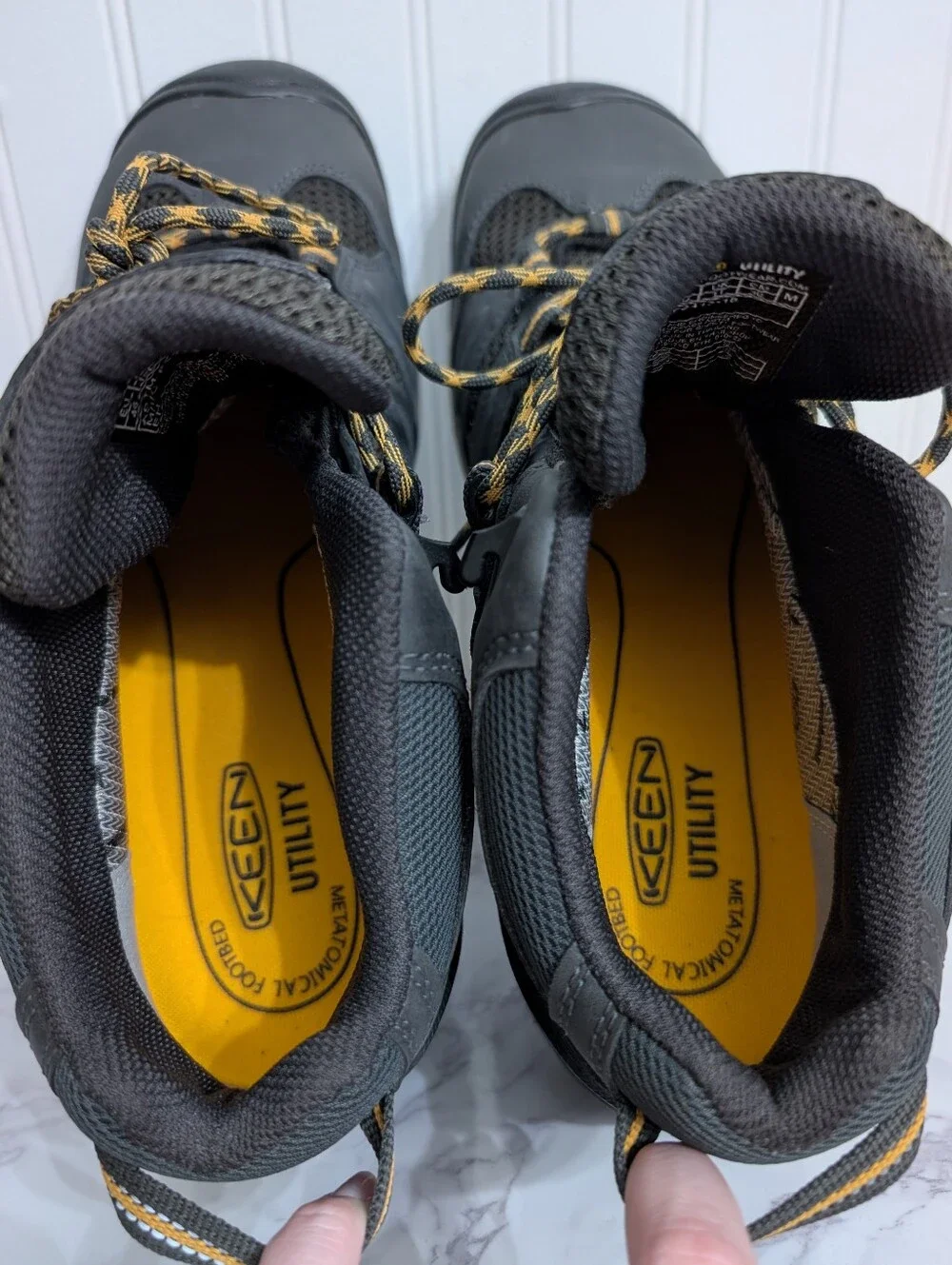 KEEN Men's Utility Steel Toe Work Boots Black/Gray, Waterproof, Size 12D